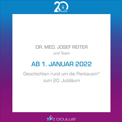 Pentcam 20 Jahre - Pionier Januar: Dr Reiter, Deutschland