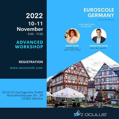 EUROSCOLE Deutschland 10. - 11. November Sclerallinsen Workshop für Fortgeschrittene