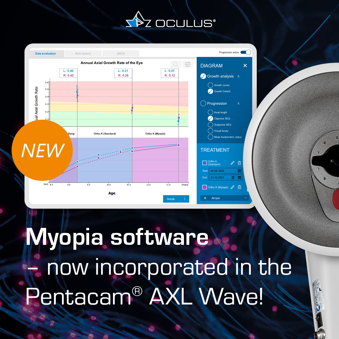 Myopia software with Pentacam AXL Wave